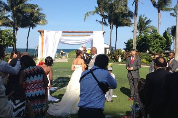 Coach T with the beautiful bride. This bride is also a student of Coach T many classes. It was a happy day!