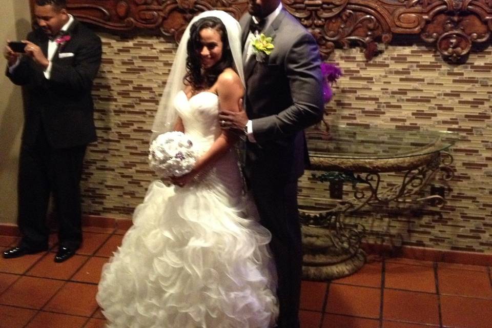 Beautiful Bride with her father coming down the aisle.