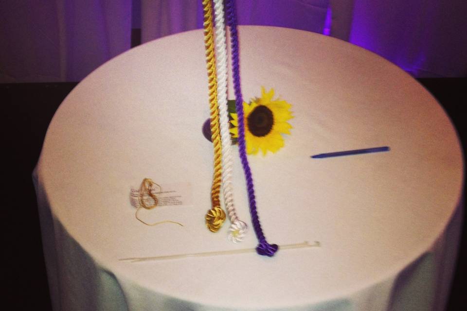 The God Knot performed during your ceremony. Colors to match your theme available