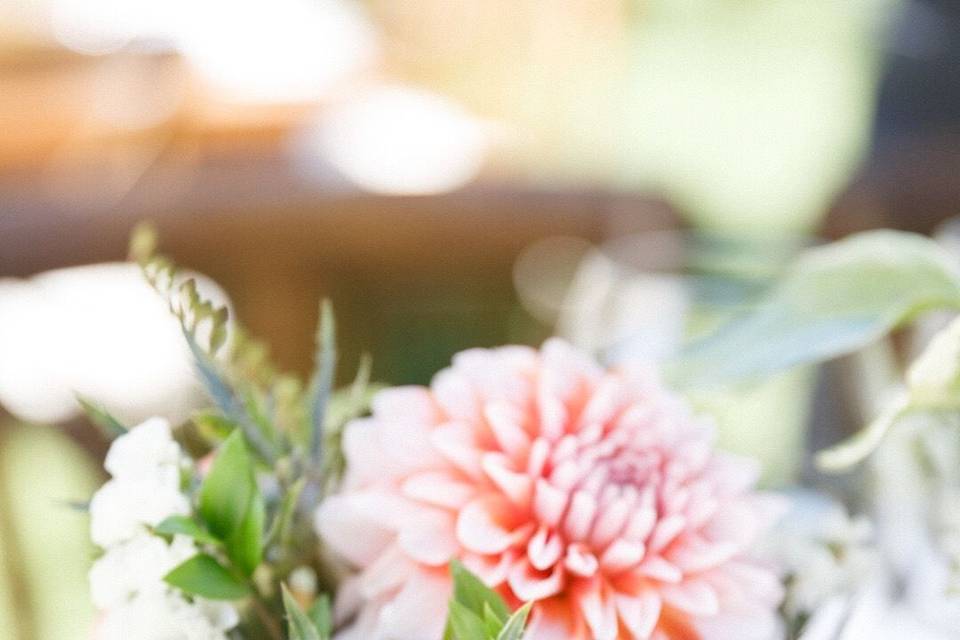 Flower arrangements on the table