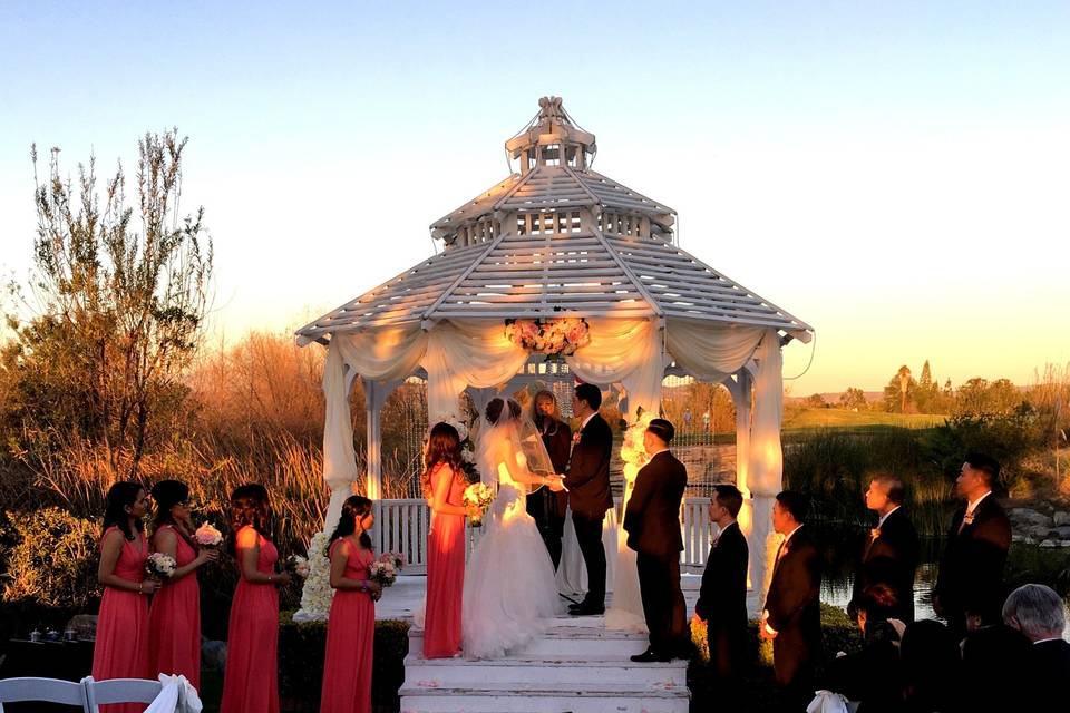 Sunset wedding