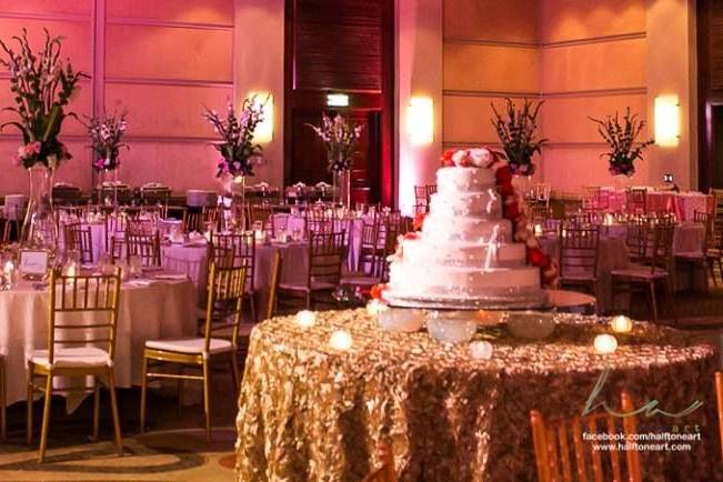 Wedding Celebration in Santa Barbara Resort Ballroom