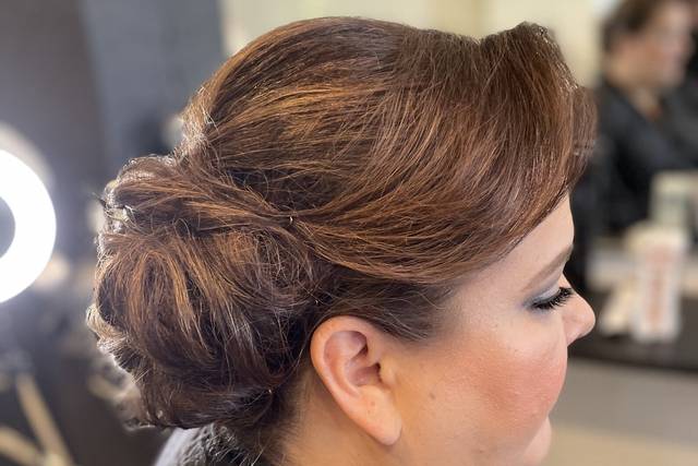 Glam and glow hair and makeup