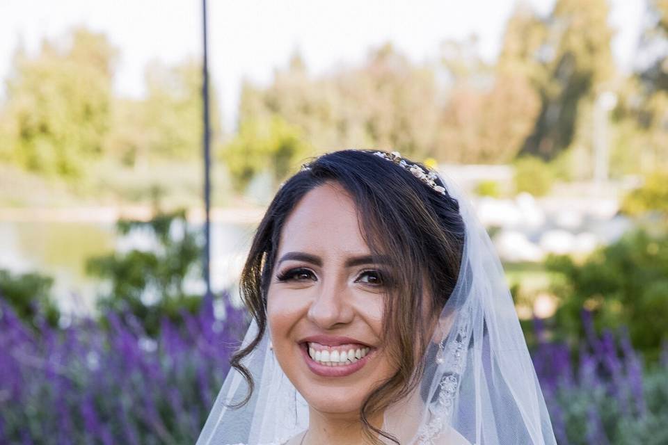 Glam and glow hair and makeup