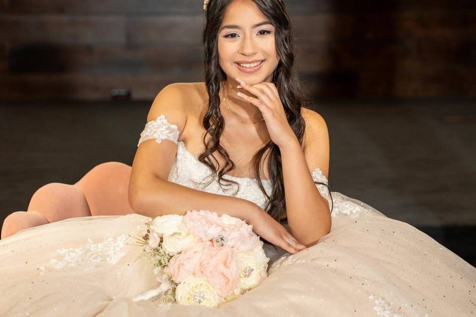 Glam and glow hair and makeup