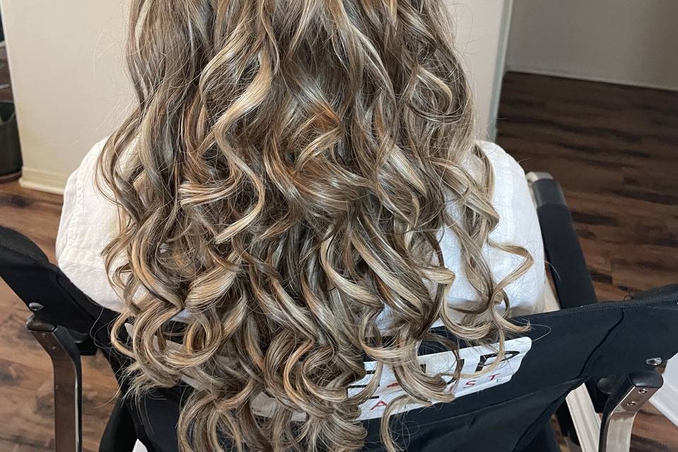 Glam and glow hair and makeup
