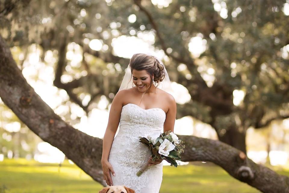 Bride and pup!
