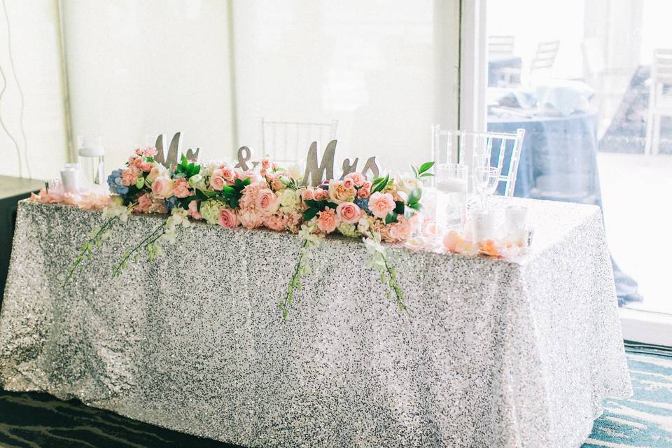 Sequin Sweetheart Table