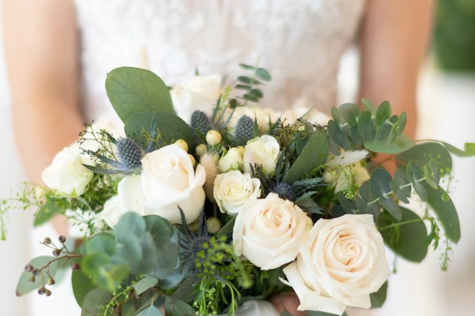 Ivory and Green Bouquet