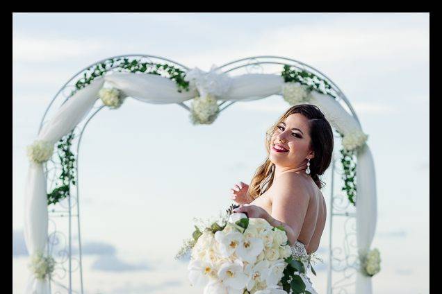 Gorgeous Bride and Her Bouquet
