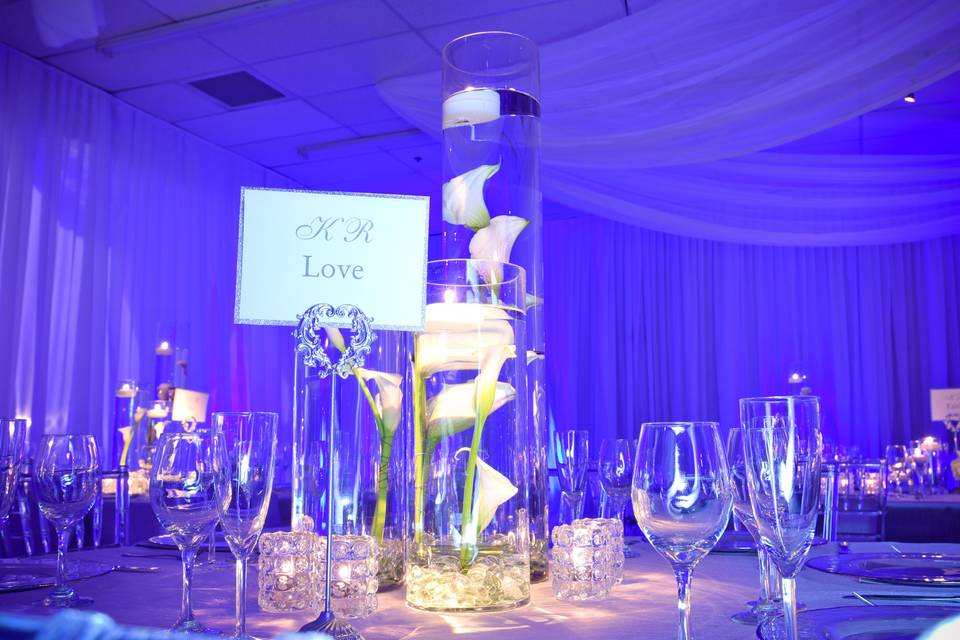 Glass Centerpieces