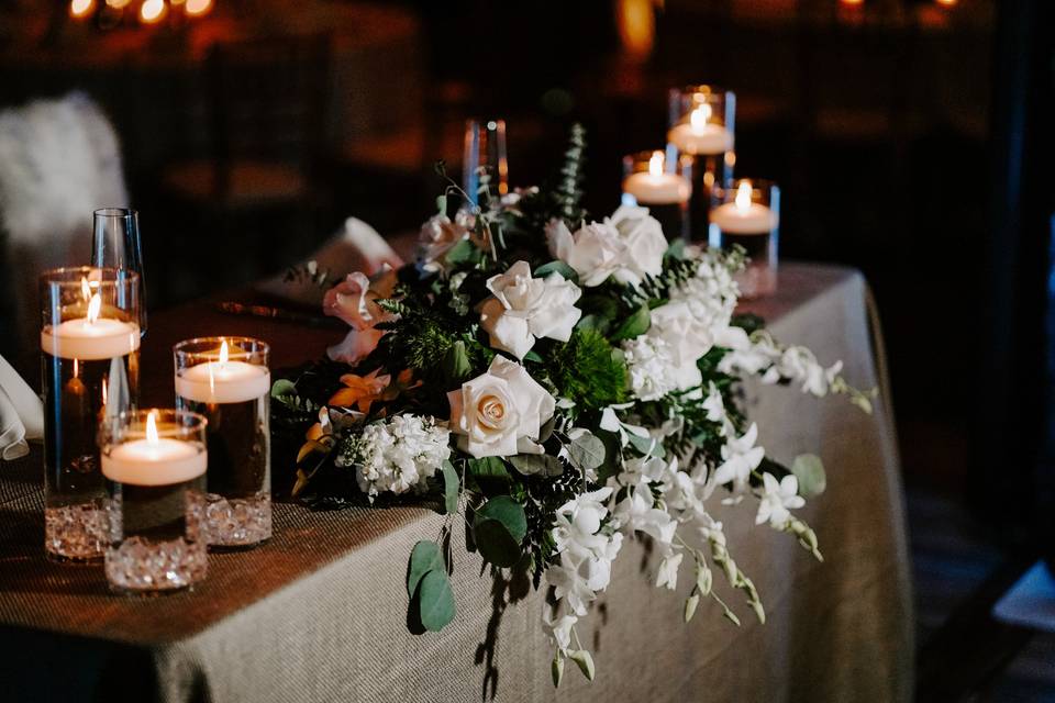 Rustic Candle Lit Reception