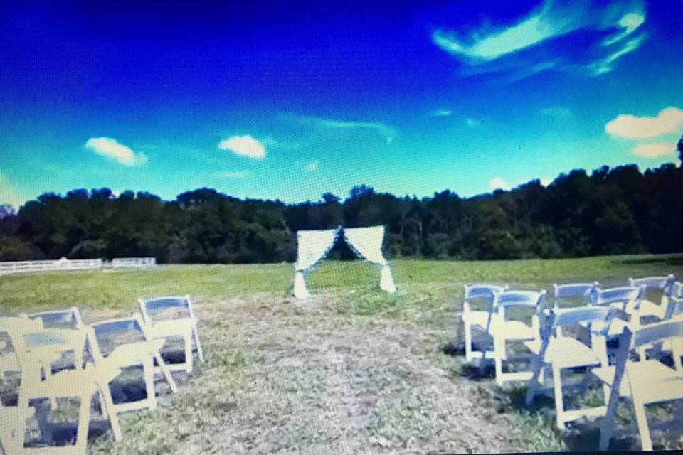 Wedding in the open pasture