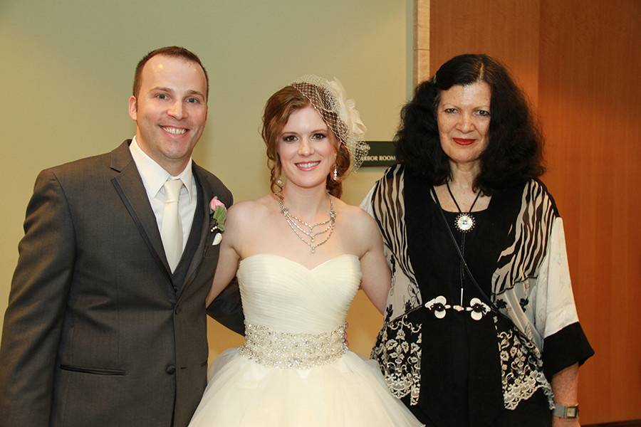 Photo with the officiant