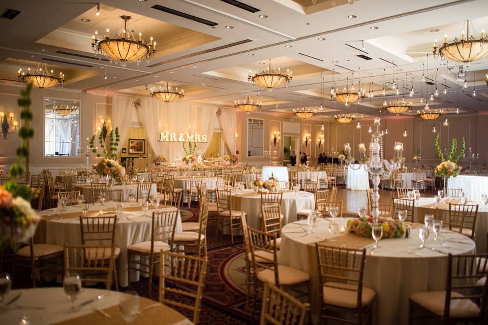 Wedding reception area