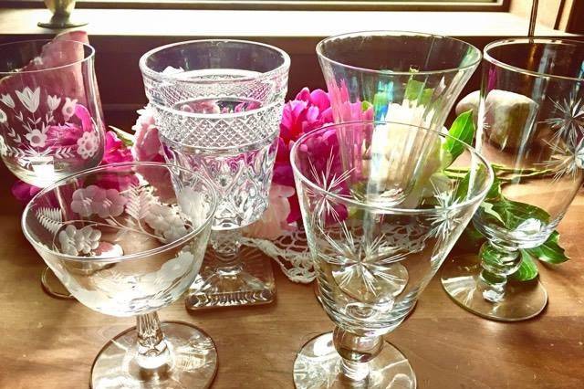 crystal water goblets