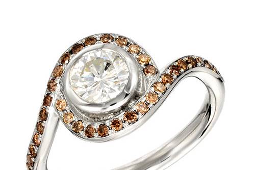 Platinum Vintage Pave Engagement Ring