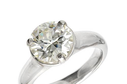 Platinum Vintage Diamond Custom Engagement Ring