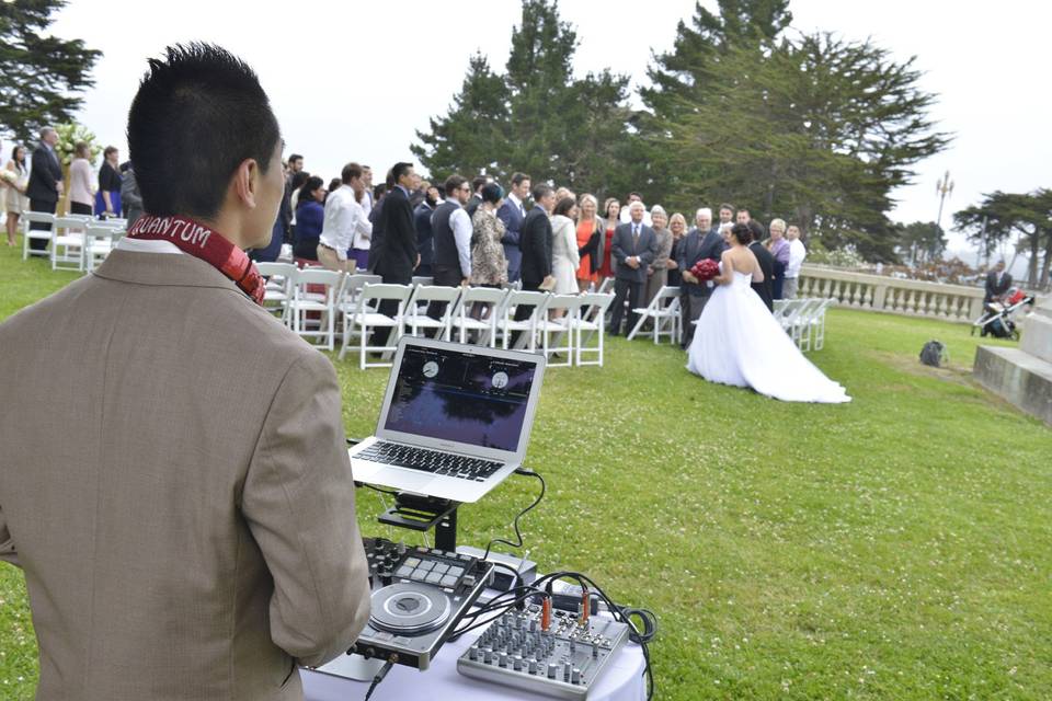 Outdoor wedding ceremony