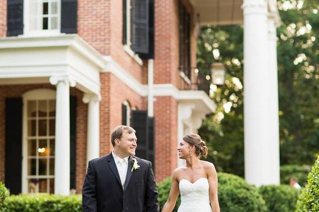 Peaceful Walk of Mr. and Mrs. from the Governor's Mansion