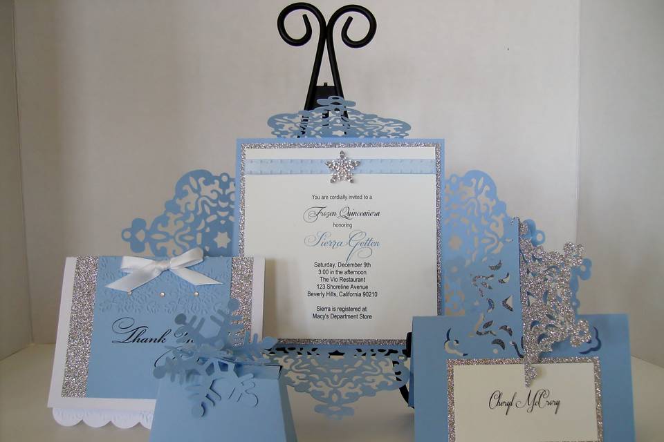 Frozen Snowflake Invitation