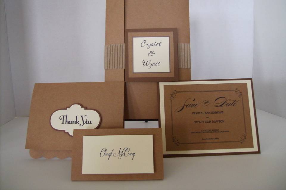 Kraft and Ivory Invitation