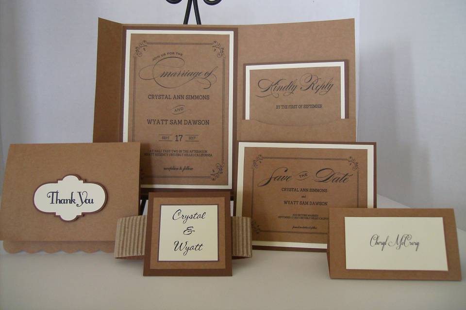 Kraft and Ivory Invitation