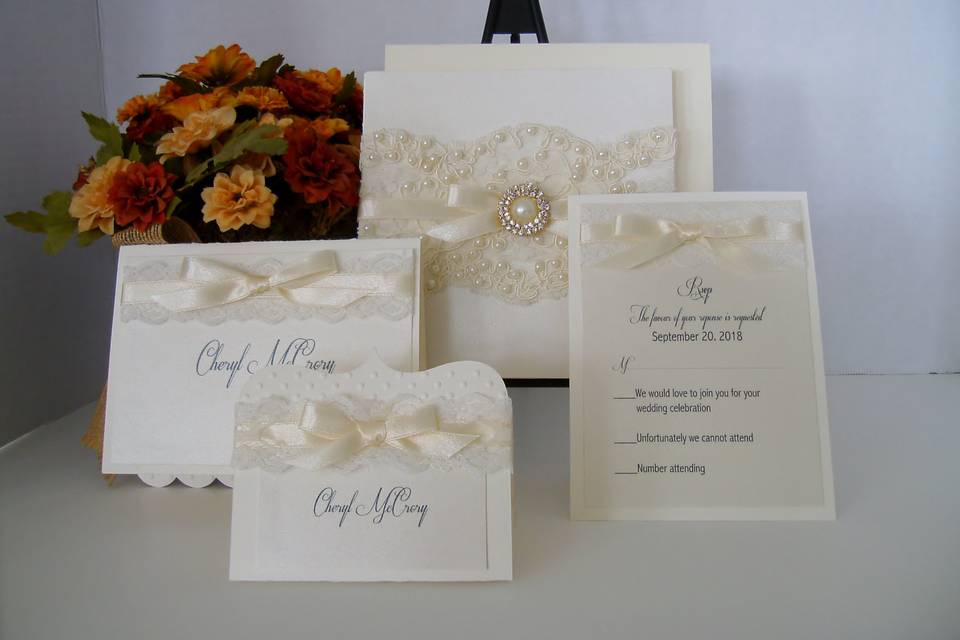 Kraft and Ivory Invitation