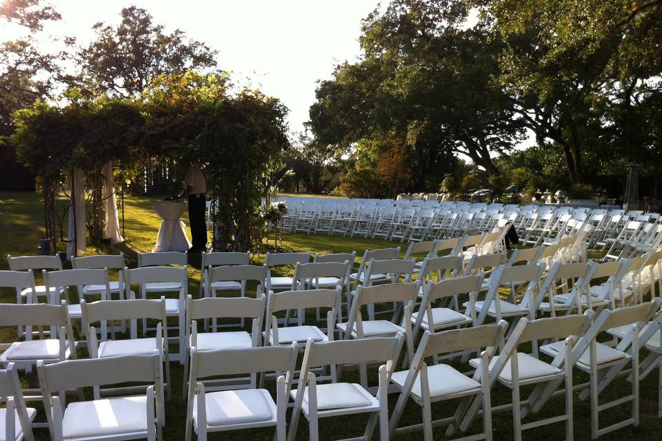 Wedding ceremony area