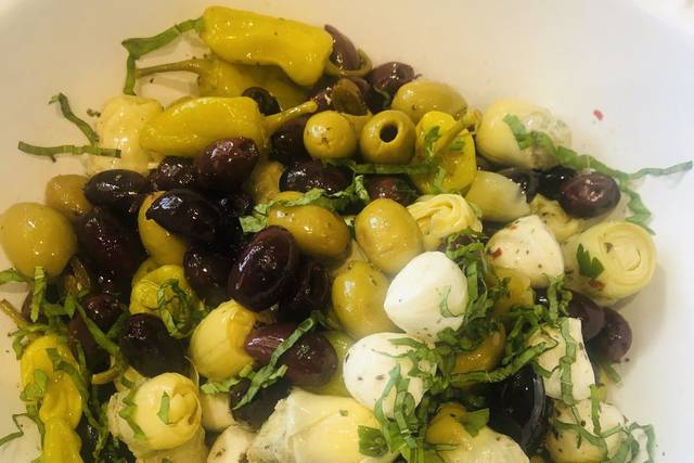 Cheese and olives