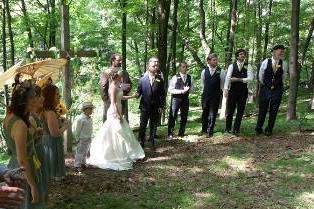 Outdoor wedding ceremony