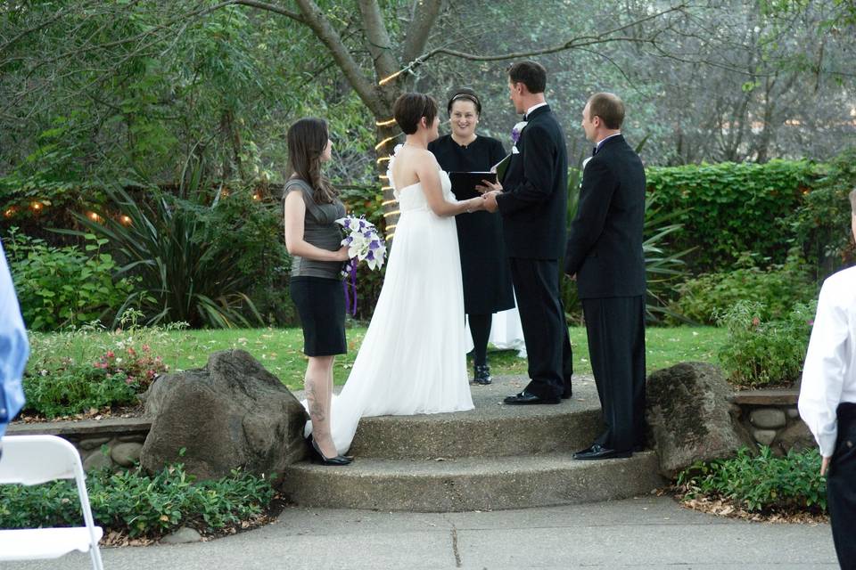 My beautiful barefoot bride Stephanie at Lake Natoma Inn.