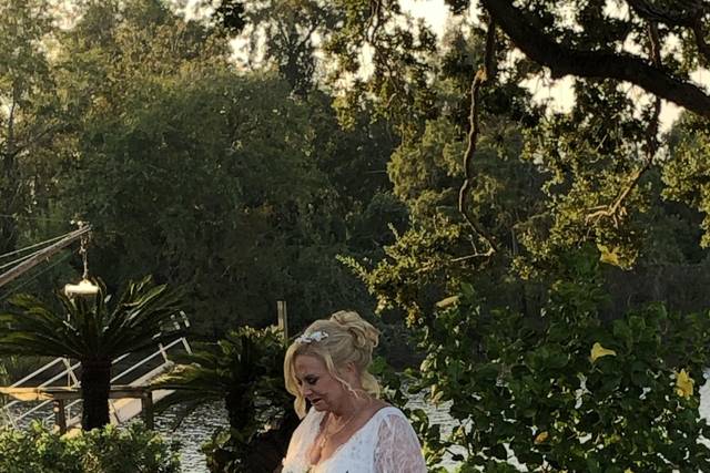 Bride in picturesque setting