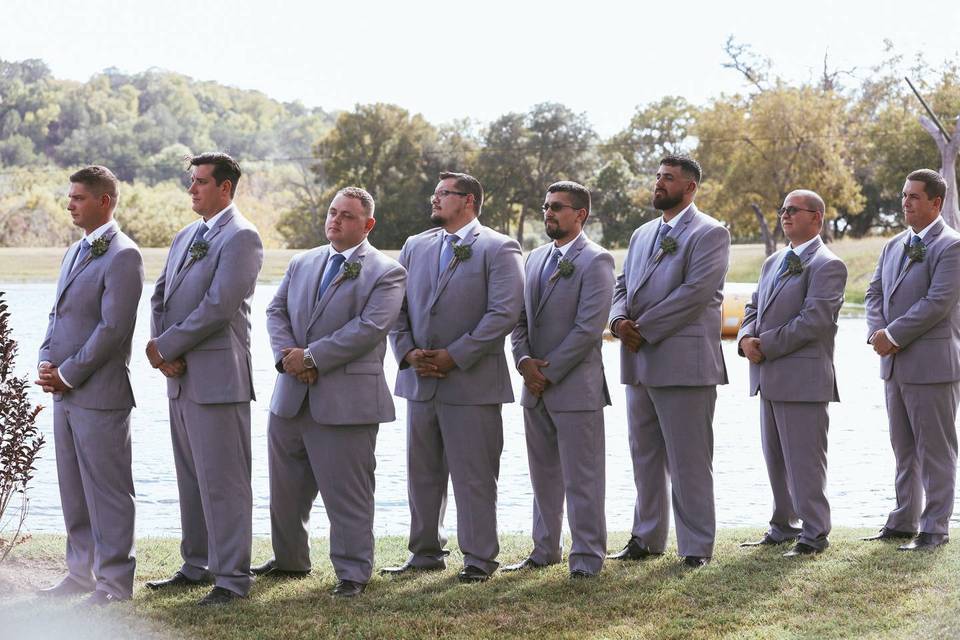 Groomsmen in Heather Grey