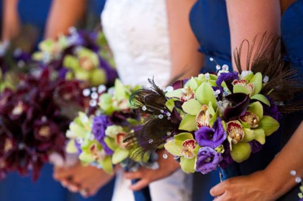 Bouquets at the wedding