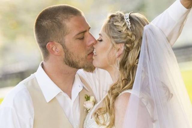 Courtney and her handsome groom.