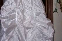 This is the original Jessica McClintock wedding gown that was redesigned into the pictured Jessica Christening gown.
