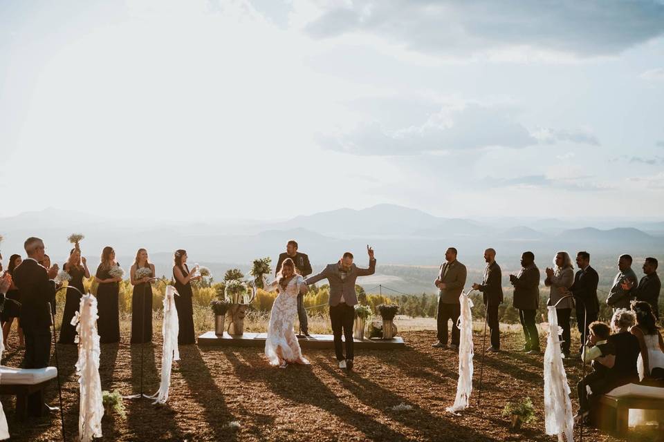 Outdoor ceremony at Snowbowl