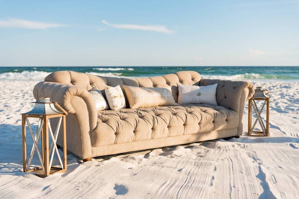 Sofa on the beach