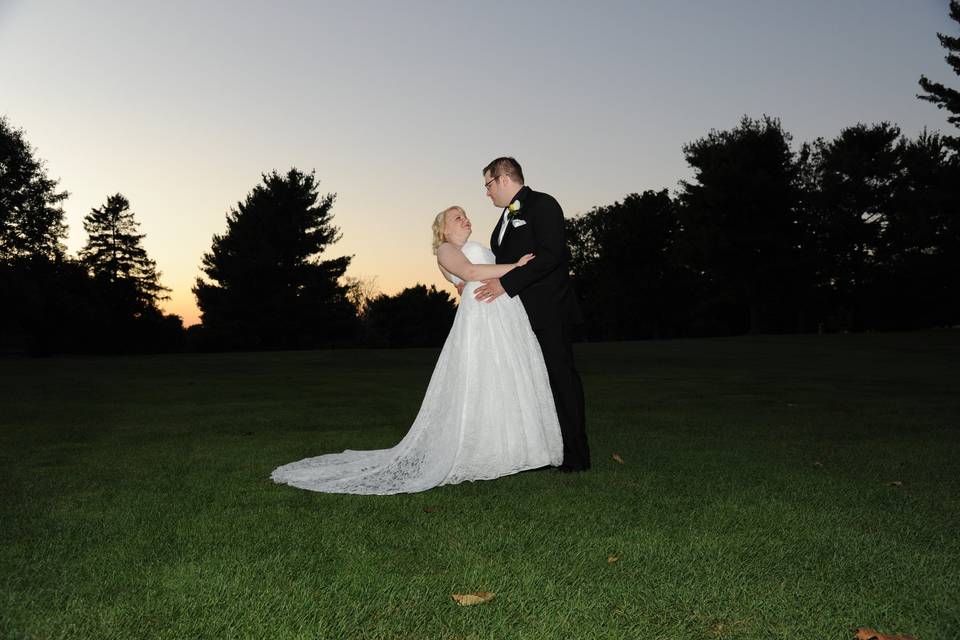 Couple in the open field