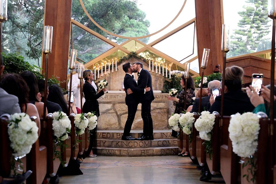 Marriage Kiss at Altar