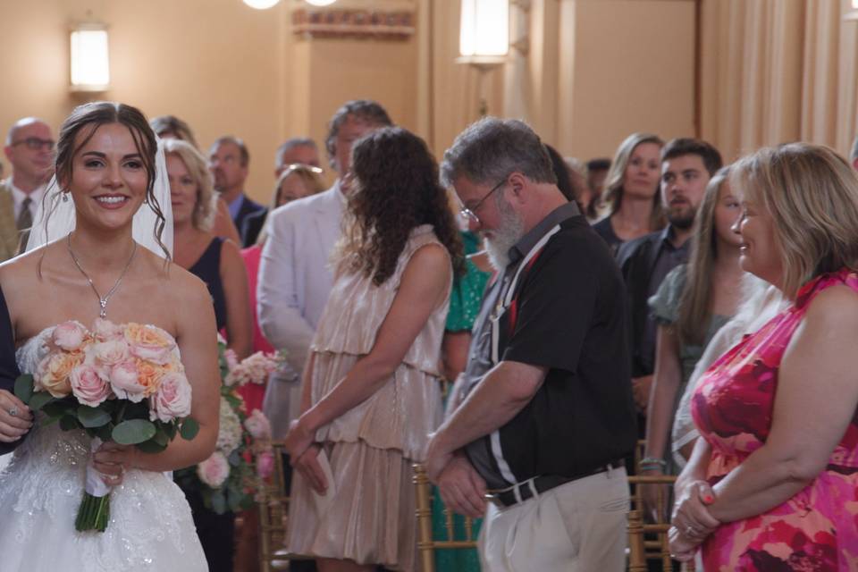 Walking down the aisle