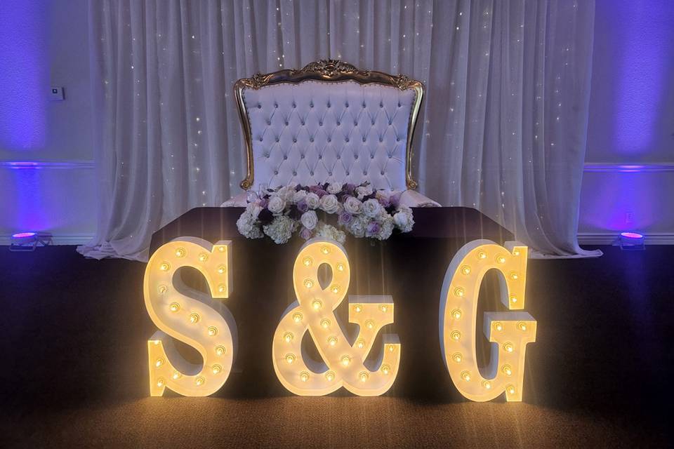Wedding Marquee Letters