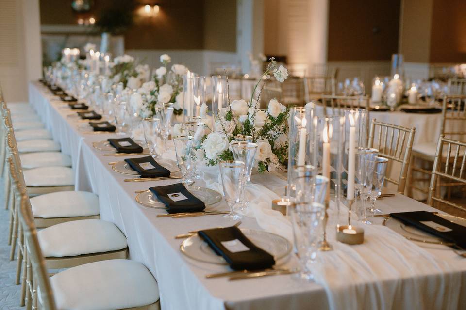 Long table setup | Carly Bish Photography