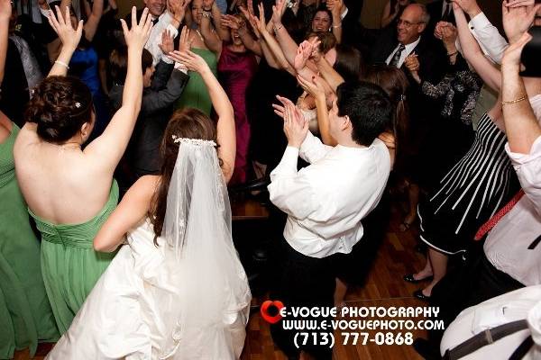 Bride and Groom having a great time!