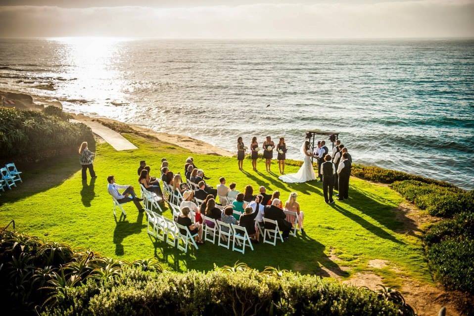 Outdoor wedding ceremony