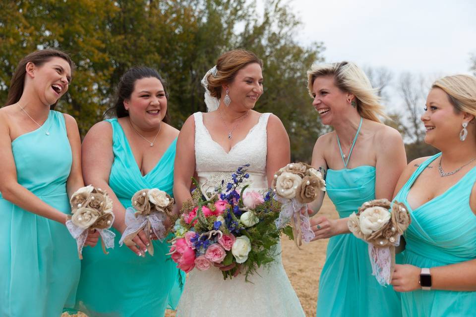 Bride and her party