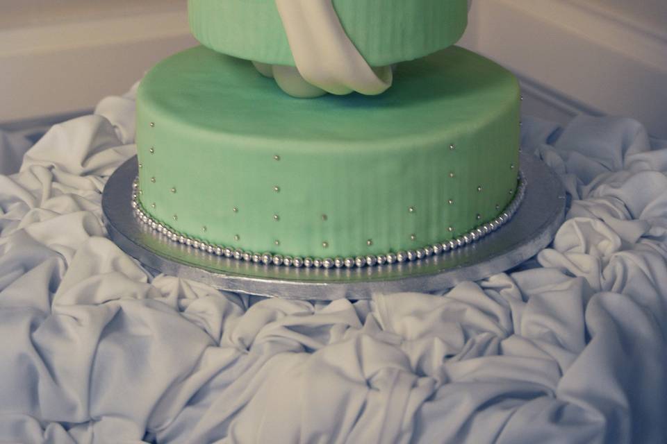 Mint wedding cake