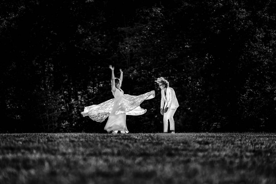Brides being silly
