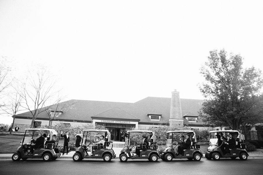 Golf carts in front of the Club